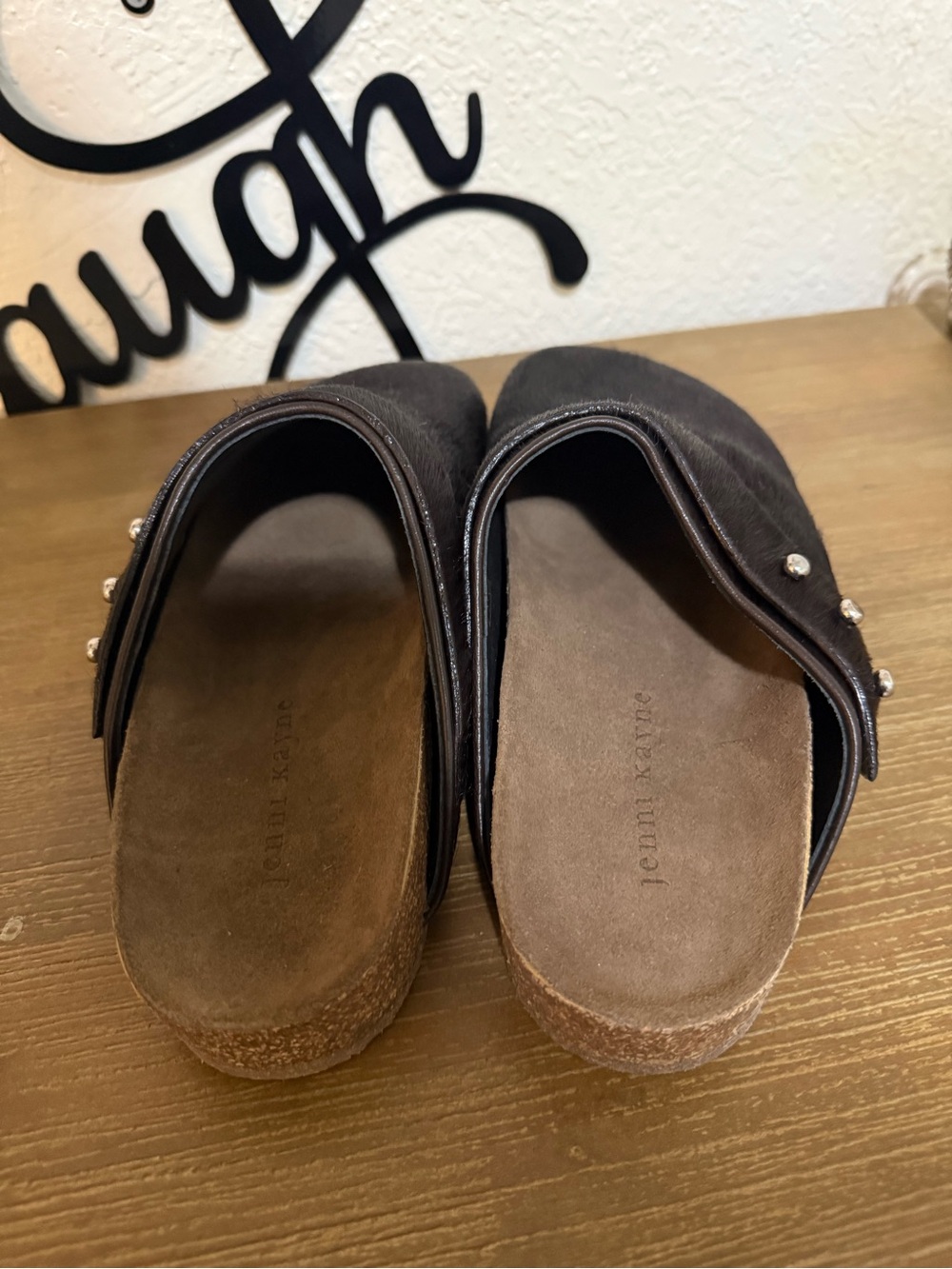 Jenni Kayne Black Fur Slip-On Mules - Picture 4 of 5